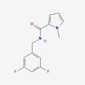 molecular formula C13H12F2N2O B7517318 N-[(3,5-difluorophenyl)methyl]-1-methylpyrrole-2-carboxamide 