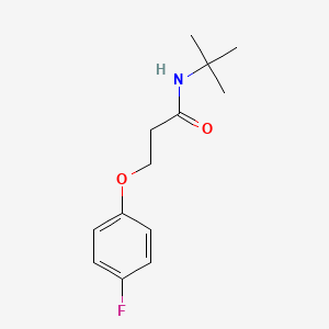 molecular formula C13H18FNO2 B7517319 N-tert-butyl-3-(4-fluorophenoxy)propanamide 