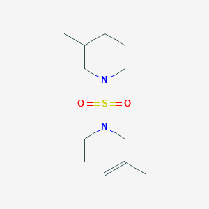 molecular formula C12H24N2O2S B7517380 N-ethyl-3-methyl-N-(2-methylprop-2-enyl)piperidine-1-sulfonamide 