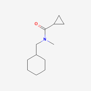 molecular formula C12H21NO B7517399 N-(cyclohexylmethyl)-N-methylcyclopropanecarboxamide 