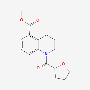 molecular formula C16H19NO4 B7517400 methyl 1-(oxolane-2-carbonyl)-3,4-dihydro-2H-quinoline-5-carboxylate 