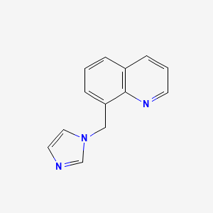molecular formula C13H11N3 B7517443 8-(Imidazol-1-ylmethyl)quinoline 