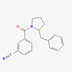 molecular formula C19H18N2O B7517457 3-(2-Benzylpyrrolidine-1-carbonyl)benzonitrile 