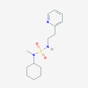 molecular formula C14H23N3O2S B7517462 2-[2-[[Cyclohexyl(methyl)sulfamoyl]amino]ethyl]pyridine 