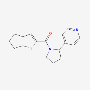 molecular formula C17H18N2OS B7517466 5,6-dihydro-4H-cyclopenta[b]thiophen-2-yl-(2-pyridin-4-ylpyrrolidin-1-yl)methanone 