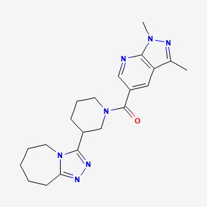 (1,3-dimethylpyrazolo[3,4-b]pyridin-5-yl)-[3-(6,7,8,9-tetrahydro-5H-[1,2,4]triazolo[4,3-a]azepin-3-yl)piperidin-1-yl]methanone