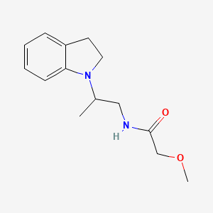 molecular formula C14H20N2O2 B7517498 N-[2-(2,3-dihydroindol-1-yl)propyl]-2-methoxyacetamide 