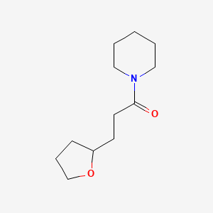 molecular formula C12H21NO2 B7517504 3-(Oxolan-2-yl)-1-piperidin-1-ylpropan-1-one 