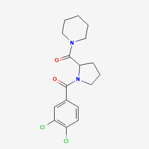 molecular formula C17H20Cl2N2O2 B7517532 [1-(3,4-Dichlorobenzoyl)pyrrolidin-2-yl]-piperidin-1-ylmethanone 