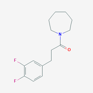 molecular formula C15H19F2NO B7517558 1-(Azepan-1-yl)-3-(3,4-difluorophenyl)propan-1-one 