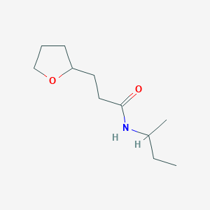 molecular formula C11H21NO2 B7517575 N-butan-2-yl-3-(oxolan-2-yl)propanamide 