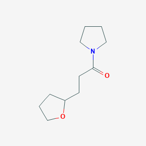 molecular formula C11H19NO2 B7517608 3-(Oxolan-2-yl)-1-pyrrolidin-1-ylpropan-1-one 