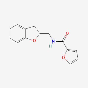 molecular formula C14H13NO3 B7517617 N-(2,3-dihydro-1-benzofuran-2-ylmethyl)furan-2-carboxamide 