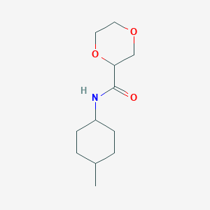 molecular formula C12H21NO3 B7517630 N-(4-methylcyclohexyl)-1,4-dioxane-2-carboxamide 