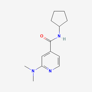 molecular formula C13H19N3O B7517654 N-cyclopentyl-2-(dimethylamino)pyridine-4-carboxamide 