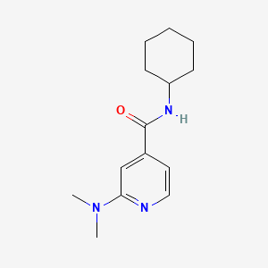molecular formula C14H21N3O B7517665 N-cyclohexyl-2-(dimethylamino)pyridine-4-carboxamide 