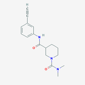 molecular formula C17H21N3O2 B7517702 3-N-(3-ethynylphenyl)-1-N,1-N-dimethylpiperidine-1,3-dicarboxamide 