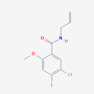 molecular formula C11H11ClINO2 B7517717 5-chloro-4-iodo-2-methoxy-N-prop-2-enylbenzamide 