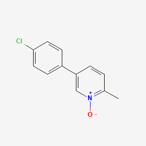 molecular formula C12H10ClNO B7517745 5-(4-Chlorophenyl)-2-methyl-1-oxidopyridin-1-ium 