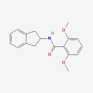 molecular formula C18H19NO3 B7517748 N-(2,3-dihydro-1H-inden-2-yl)-2,6-dimethoxybenzamide 