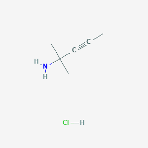 molecular formula C6H12ClN B7517756 2-Methyl-3-pentyn-2-amine hydrochloride 