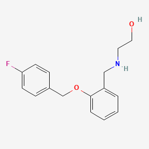 molecular formula C16H18FNO2 B7517789 2-({2-[(4-Fluorobenzyl)oxy]benzyl}amino)ethanol 