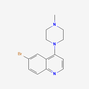molecular formula C14H16BrN3 B7517805 6-Bromo-4-(4-methylpiperazin-1-yl)quinoline 