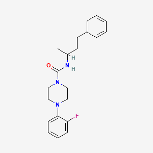 molecular formula C21H26FN3O B7517851 4-(2-fluorophenyl)-N-(4-phenylbutan-2-yl)piperazine-1-carboxamide 