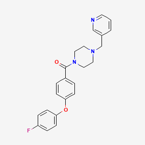 molecular formula C23H22FN3O2 B7517920 [4-(4-Fluorophenoxy)phenyl]-[4-(pyridin-3-ylmethyl)piperazin-1-yl]methanone 