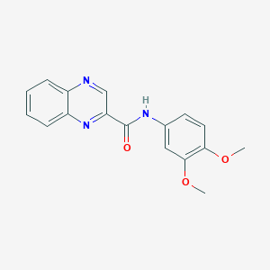 molecular formula C17H15N3O3 B7517928 N-(3,4-dimethoxyphenyl)quinoxaline-2-carboxamide 