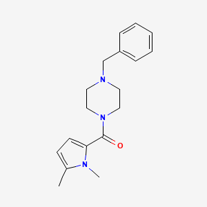 molecular formula C18H23N3O B7517940 (4-Benzylpiperazin-1-yl)-(1,5-dimethylpyrrol-2-yl)methanone 