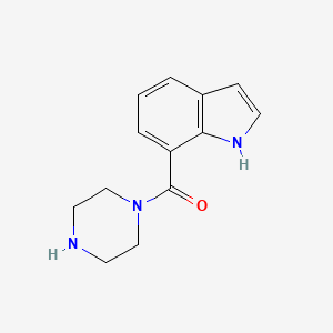 molecular formula C13H15N3O B7517983 1H-indol-7-yl(piperazin-1-yl)methanone 