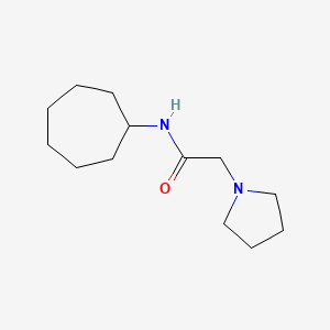 molecular formula C13H24N2O B7518006 N-cycloheptyl-2-pyrrolidin-1-ylacetamide 
