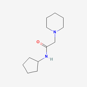 molecular formula C12H22N2O B7518022 N-Cyclopentyl-2-(piperidin-1-YL)acetamide 