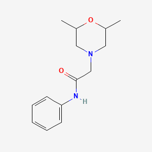 molecular formula C14H20N2O2 B7518059 2-(2,6-dimethylmorpholin-4-yl)-N-phenylacetamide 