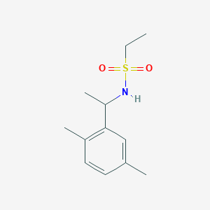 molecular formula C12H19NO2S B7518072 N-[1-(2,5-dimethylphenyl)ethyl]ethanesulfonamide 