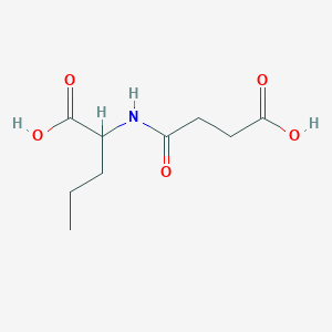 molecular formula C9H15NO5 B7518109 2-(3-Carboxypropanoylamino)pentanoic acid 