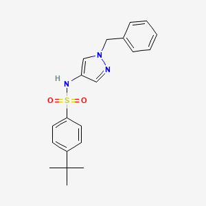 molecular formula C20H23N3O2S B7518131 N-(1-benzylpyrazol-4-yl)-4-tert-butylbenzenesulfonamide 