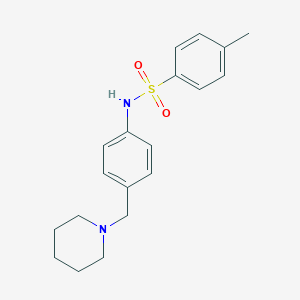 molecular formula C19H24N2O2S B7518165 4-methyl-N-[4-(piperidin-1-ylmethyl)phenyl]benzenesulfonamide 