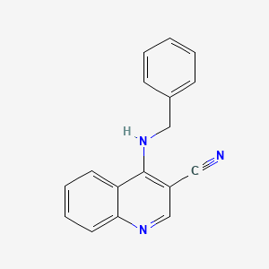 molecular formula C17H13N3 B7518197 4-(Benzylamino)-3-quinolinecarbonitrile 