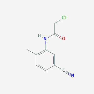 molecular formula C10H9ClN2O B7518203 2-chloro-N-(5-cyano-2-methylphenyl)acetamide 