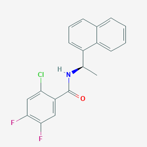 2-chloro-4,5-difluoro-N-[(1R)-1-naphthalen-1-ylethyl]benzamide
