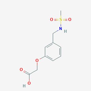 molecular formula C10H13NO5S B7518217 [3-(Methanesulfonylamino-methyl)-phenoxy]-acetic Acid 