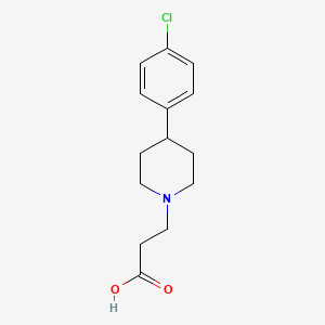 molecular formula C14H18ClNO2 B7518240 3-[4-(4-Chlorophenyl)piperidin-1-yl]propanoic acid 
