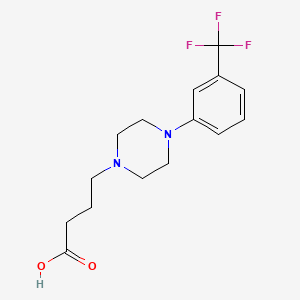 molecular formula C15H19F3N2O2 B7518243 4-[4-[3-(Trifluoromethyl)phenyl]piperazin-1-yl]butanoic acid 