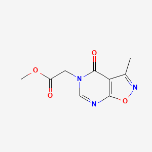 molecular formula C9H9N3O4 B7518267 Methyl 2-(3-methyl-4-oxo-[1,2]oxazolo[5,4-d]pyrimidin-5-yl)acetate 