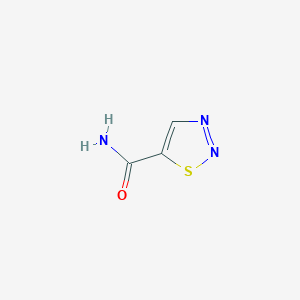 molecular formula C3H3N3OS B7518297 1,2,3-Thiadiazole-5-carboxamide 