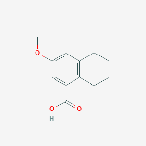 molecular formula C12H14O3 B7518313 3-Methoxy-5,6,7,8-tetrahydro-1-naphthalenecarboxylic acid 
