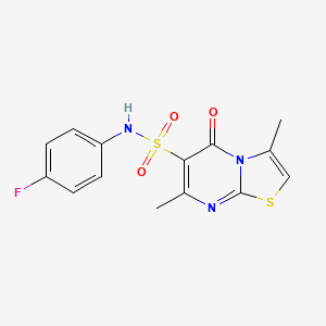 N-(4-fluorophenyl)-3,7-dimethyl-5-oxo-5H-[1,3]thiazolo[3,2-a]pyrimidine-6-sulfonamide