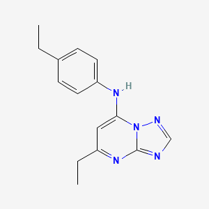 molecular formula C15H17N5 B7518347 5-ethyl-N-(4-ethylphenyl)[1,2,4]triazolo[1,5-a]pyrimidin-7-amine 
